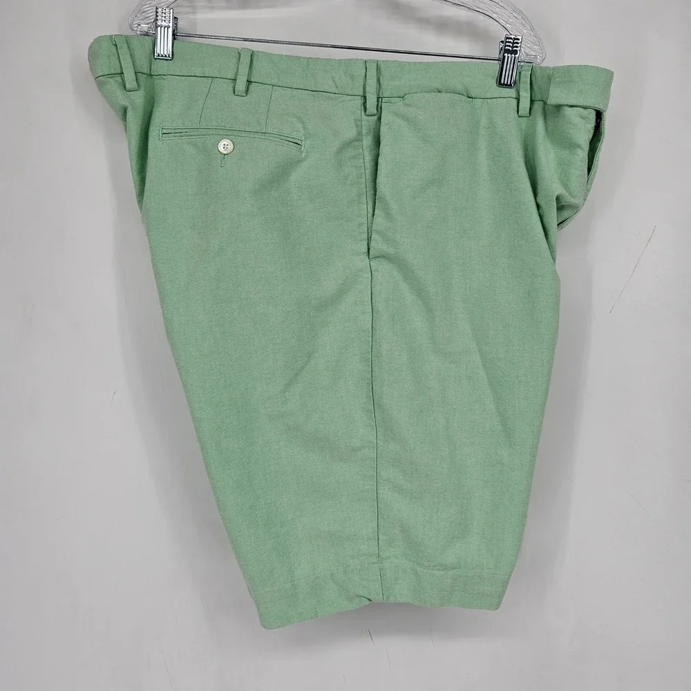 Vintage Polo Ralph Lauren Shorts Mens 42T Chino Classic Green Flat Front Oxford